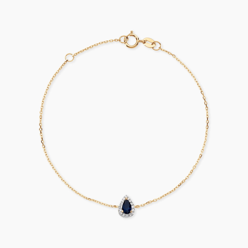Bracelet Or Jaune Pluie D'Eclat Saphir - Bracelets cha&icirc;nes Femme | Marc Orian