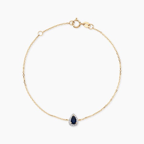 Bracelet Or Jaune Pluie D'Eclat Saphir - Bracelets cha&icirc;nes Femme | Marc Orian