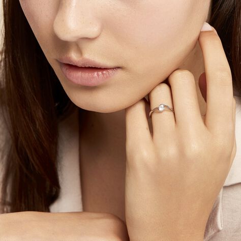 Bague Lysie Argent Blanc Oxyde De Zirconium - Bagues Solitaire Femme | Marc Orian