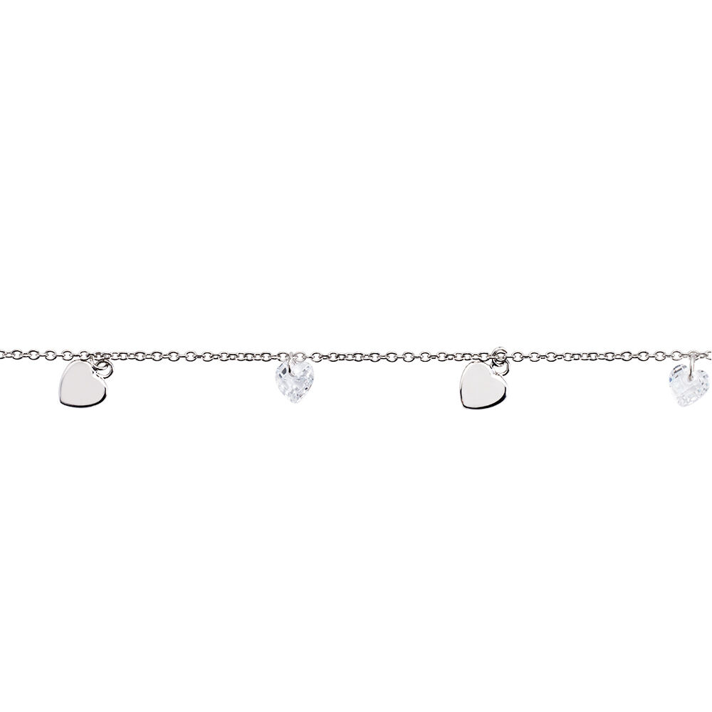 Chaîne De Cheville Delarie Argent Blanc Oxyde De Zirconium - Chaines de cheville Femme | Marc Orian