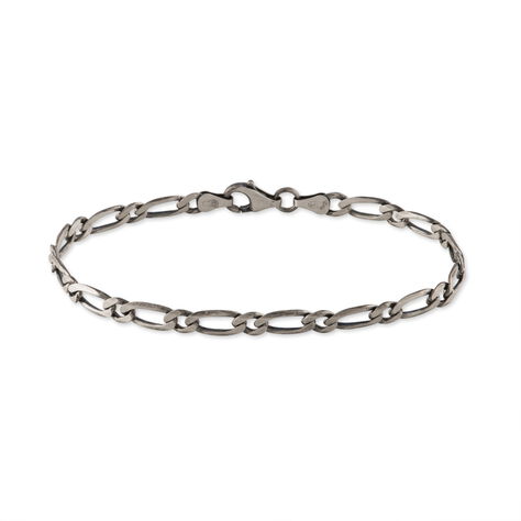 Bracelet Anilo Noircie Argent Blanc - Bracelets mailles Homme | Marc Orian