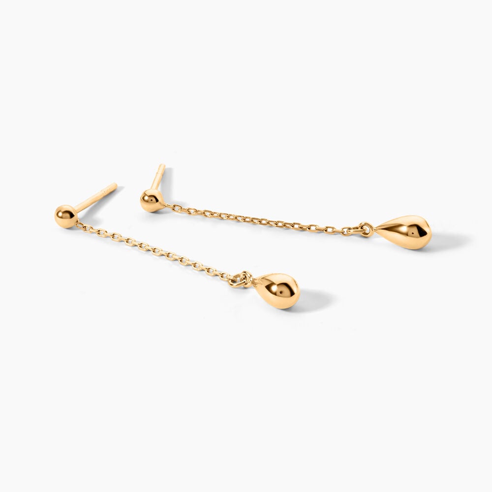 Boucles D'Oreilles Pendantes Maheva Plaqu&eacute; Or Jaune - Pendantes Femme | Marc Orian