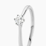 Bague Athena Platine Blanc Diamant - Solitaires Femme | Marc Orian