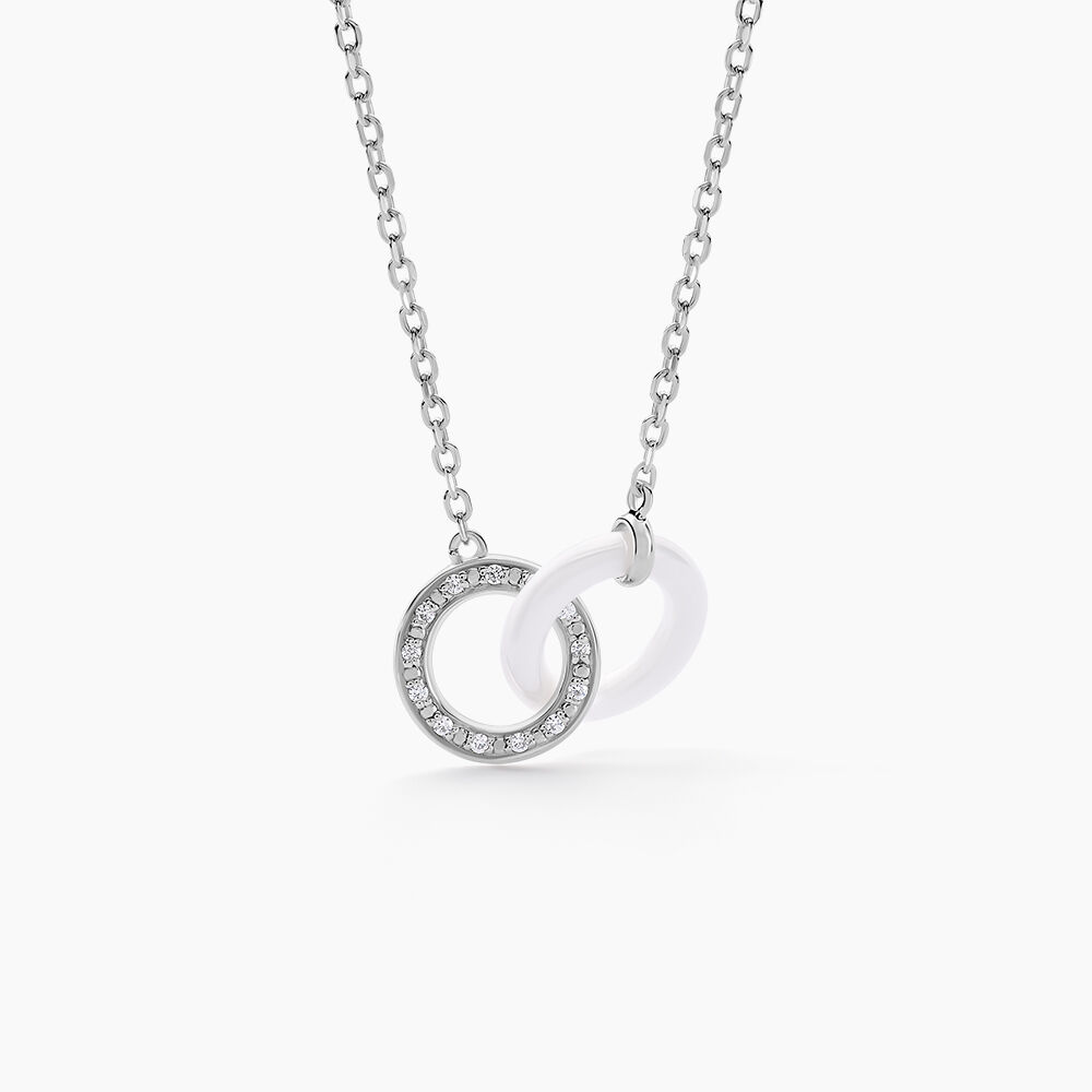 Collier Grizzel Argent Blanc Oxyde De Zirconium - Colliers avec pierres Femme | Marc Orian