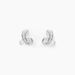 Boucles D'oreilles Puces Volute Or Blanc Diamant - Puces Femme | Marc Orian