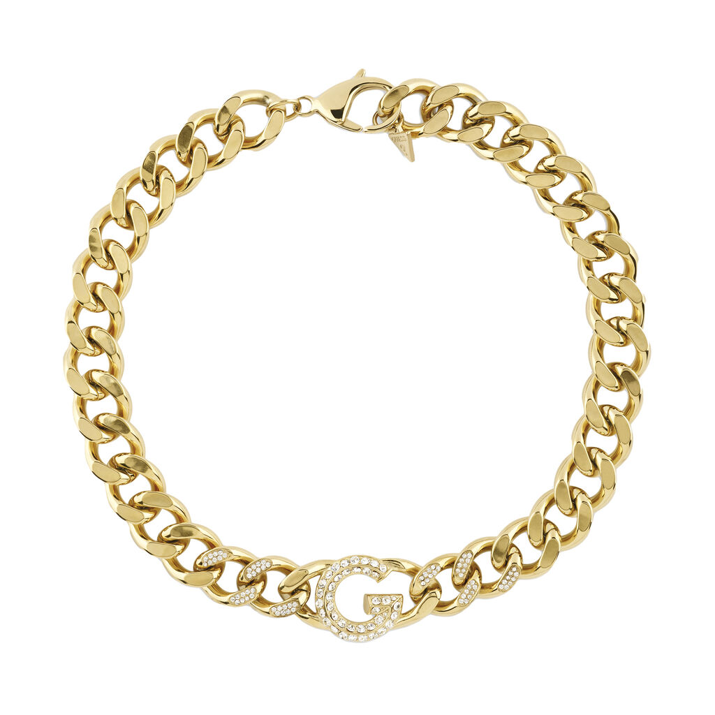 Collier Guess G Crystal Acier Jaune Oxyde De Zirconium - Colliers avec pierres Femme | Marc Orian