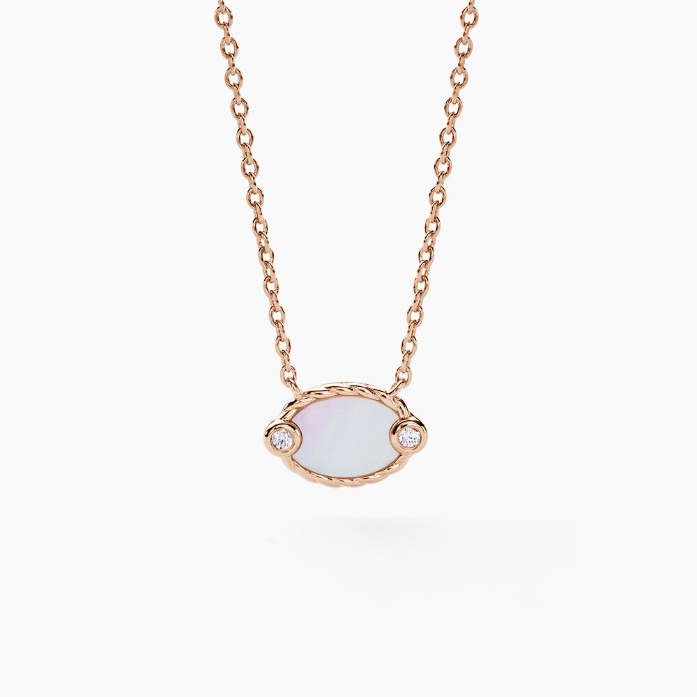 Collier Muse Argent Rose Nacre Oxyde De Zirconium - Colliers avec pierres Femme | Marc Orian