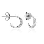 Cr&eacute;oles Anemone Argent Blanc Oxyde De Zirconium - Cr&eacute;oles Femme | Marc Orian