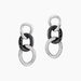 Boucles D'oreilles Pendantes Link Argent Blanc Céramique Et Oxyde - Pendantes Femme | Marc Orian