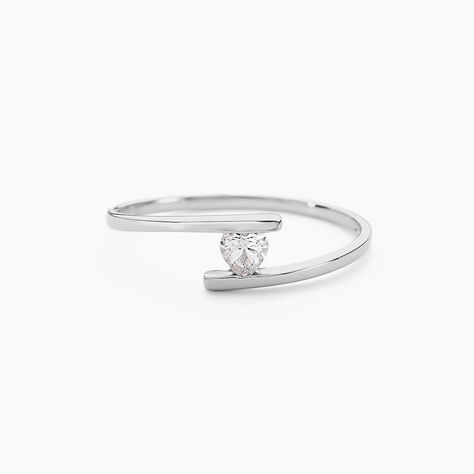 Bague Solitaire Moera Or Blanc Oxyde De Zirconium - Solitaires Femme | Marc Orian