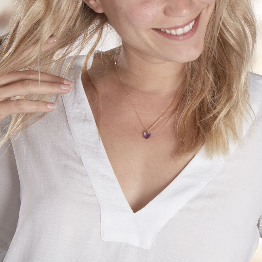 Collier Ludmille Or Jaune Amethyste - Colliers avec pierres Femme | Marc Orian