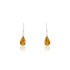 Boucles D'oreilles Pendantes Argent Blanc Mareme Ambre - Boucles d'oreilles Pendantes Femme | Marc Orian