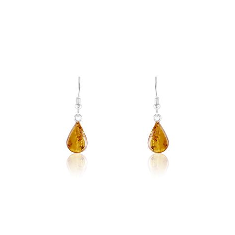 Boucles D'oreilles Pendantes Argent Blanc Mareme Ambre - Boucles d'oreilles Pendantes Femme | Marc Orian