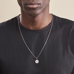 Pendentif Ange Rond Satine Or Blanc - Bijoux personnalis&eacute;s Enfant | Marc Orian