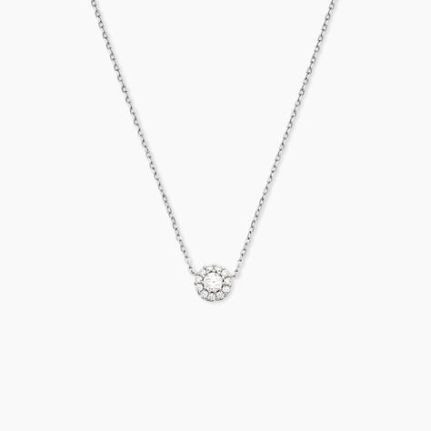Collier Swanny Argent Blanc Oxyde De Zirconium - Colliers avec pierres Femme | Marc Orian