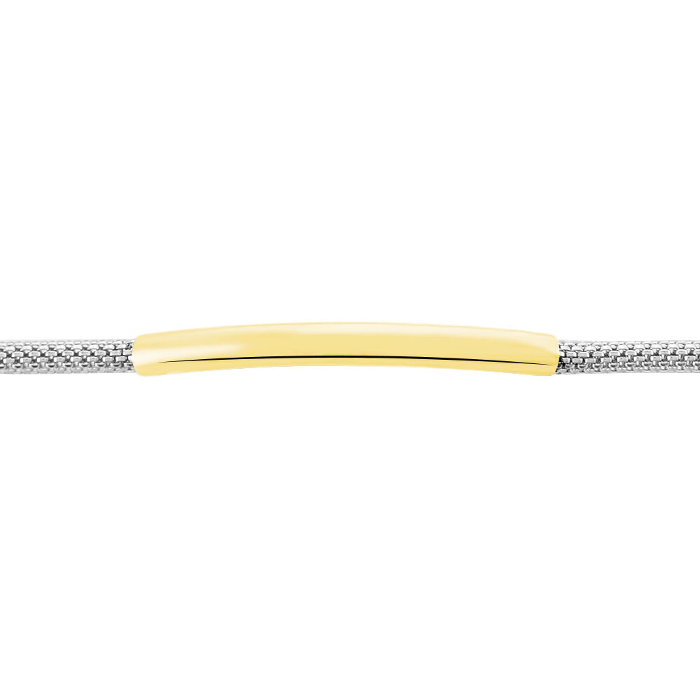 Bracelet Aedan Maille Popcorn Acier Bicolore - Bracelets chaînes Femme | Marc Orian