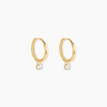 Cr&eacute;oles Massimo Or Jaune Oxyde De Zirconium - Boucles d'oreilles pampille Femme | Marc Orian