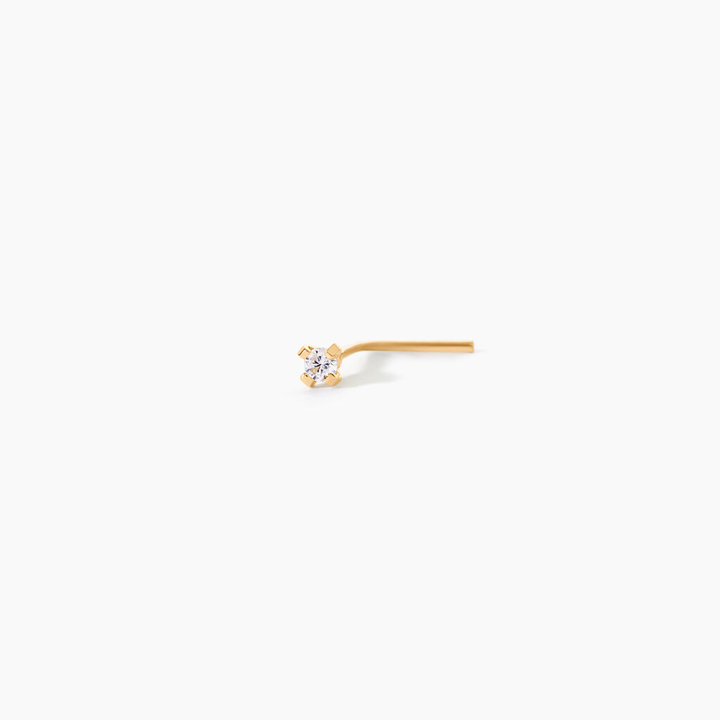 Piercing De Nez Fethi Serti Griffe Or Jaune Oxyde De Zirconium - Piercing Nez Femme | Marc Orian