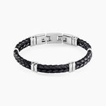 Bracelet Phebus Him Cuir De Vache Noir - Bracelets cuir Homme | Marc Orian