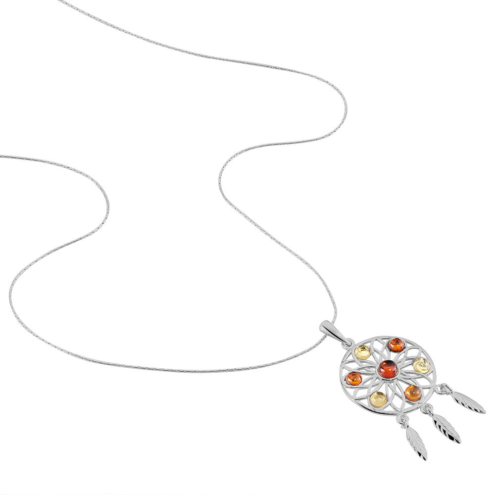 Collier Argent Blanc Lorena Ambre - Colliers avec pierres Femme | Marc Orian