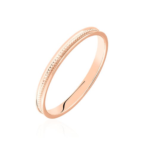 Alliance Effet Perle Ruban Plat Or Rose - Alliances duo Famille | Marc Orian