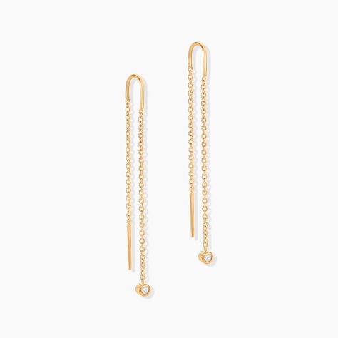 Bijoux D'oreilles Samiha Plaqu&eacute; Or Jaune Oxyde De Zirconium - Piercings d'oreilles Femme | Marc Orian