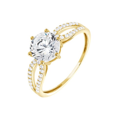 Bague Solitaire Alexendra Or Jaune Oxyde De Zirconium - Solitaires Femme | Marc Orian