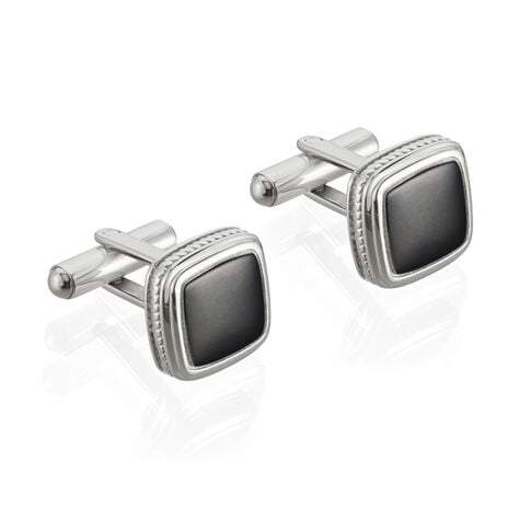 Boutons De Manchette Acier Bicolore Leucetios - Boutons de manchette Homme | Marc Orian