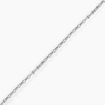 Bracelet Capucin Or Blanc Maille Marine Plate - Bracelets mailles Femme | Marc Orian