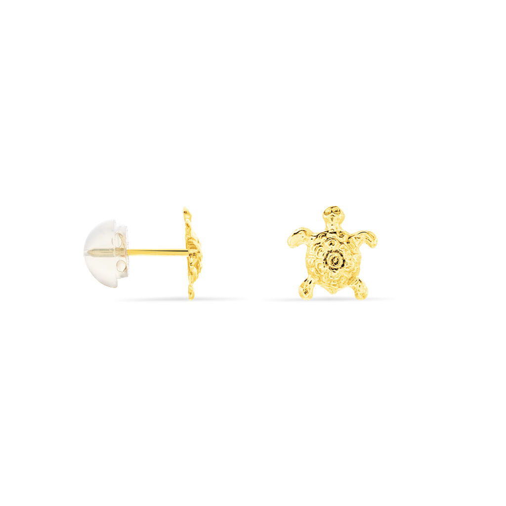 Boucles D'oreilles Puces Almahae Tortue Or Jaune - Clous d'oreilles Enfant | Marc Orian