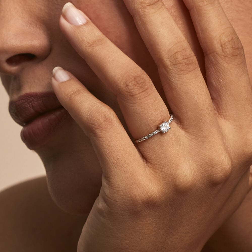 Bague Solitaire Servana Or Jaune Oxyde De Zirconium - Solitaires Femme | Marc Orian