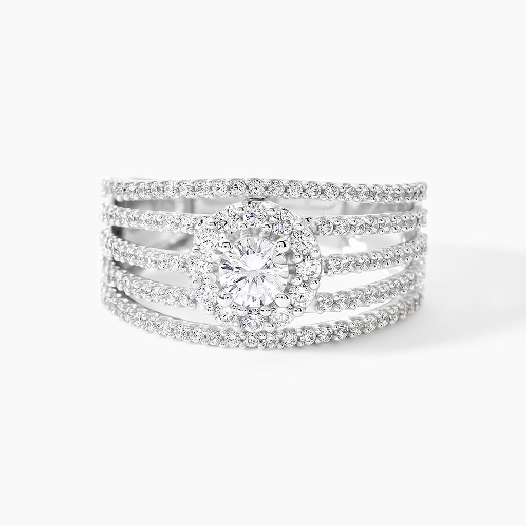 Bague Solitaire Iolente Argent Oxyde De Zirconium - Solitaires Femme | Marc Orian