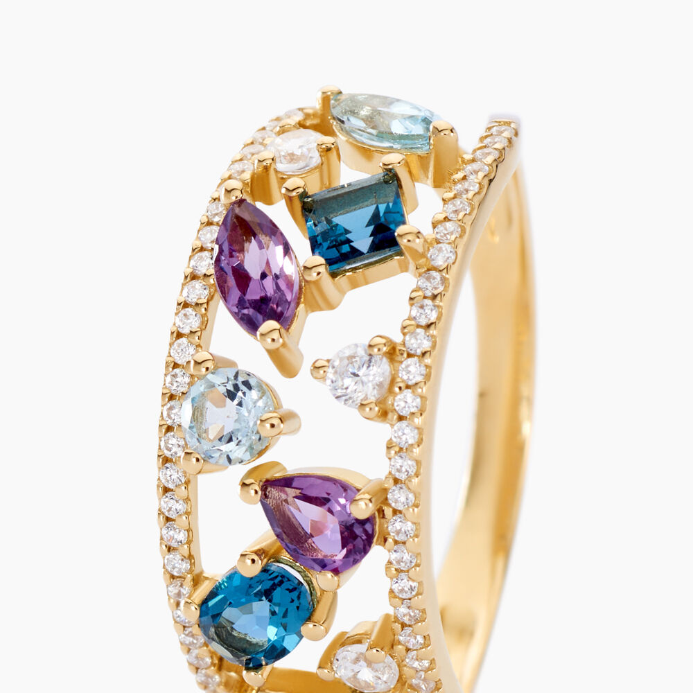 Bague Garden Or Jaune Topaze - Bagues pierres fines Femme | Marc Orian