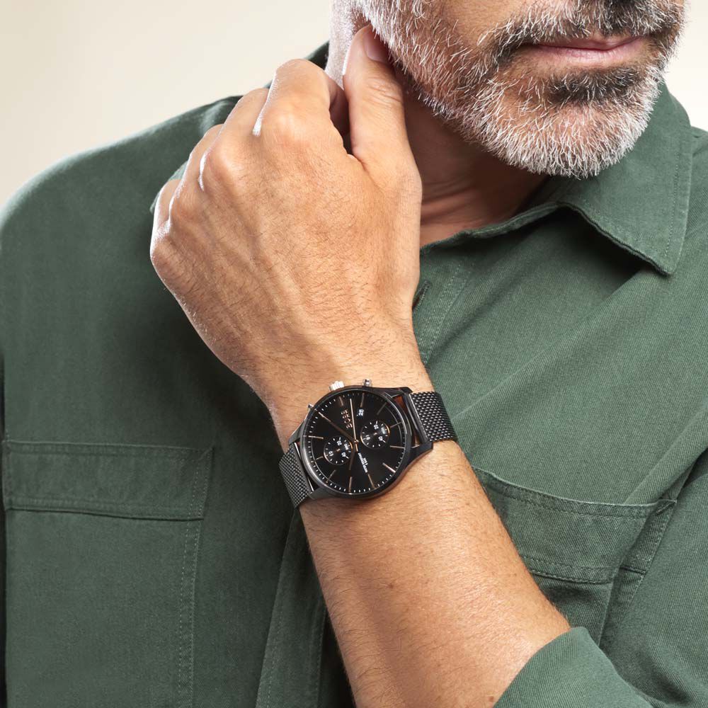 Montre boss sales noir homme