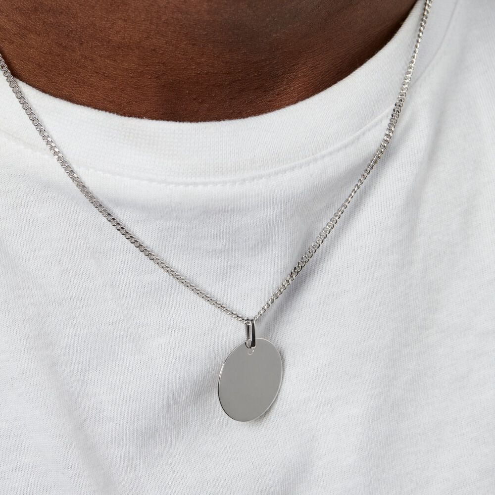 Pendentif Elisandre Argent Blanc - Bijoux personnalisés Homme | Marc Orian