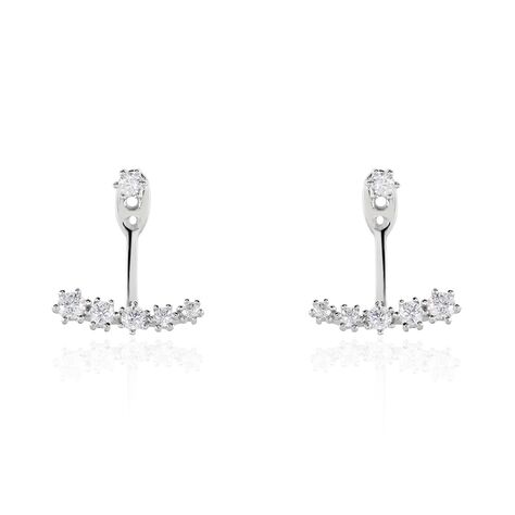 Bijoux D'oreilles Karoly Argent Blanc Oxyde De Zirconium - Boucles d'oreilles Ear cuffs Femme | Marc Orian