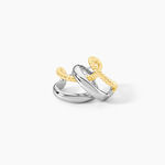 Cr&eacute;oles Lara Argent Bicolore - Cr&eacute;oles Femme | Marc Orian