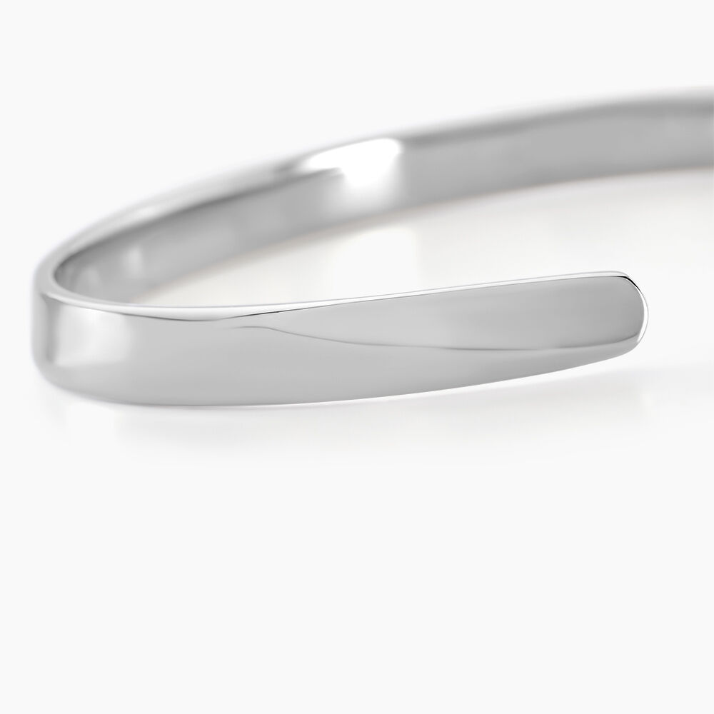 Bracelet Jonc Two Argent Blanc - Bracelets joncs Femme | Marc Orian