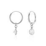 Cr&eacute;oles Argent Blanc Lehunnus Oxyde De Zirconium - Cr&eacute;oles Femme | Marc Orian