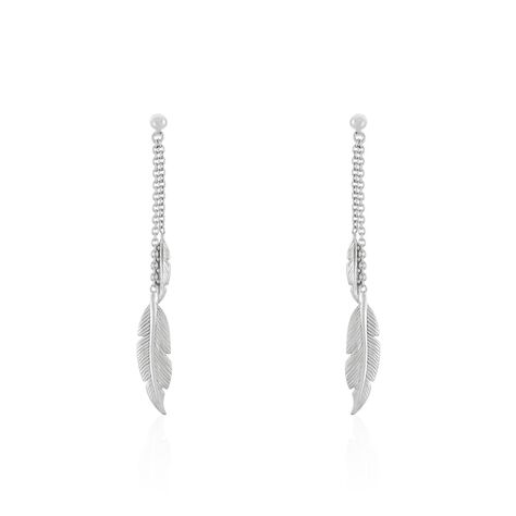 Boucles D'oreilles Pendantes Argent Blanc Irene - Pendantes Femme | Marc Orian