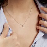 Collier One Or Blanc Diamant - Colliers solitaires Femme | Marc Orian