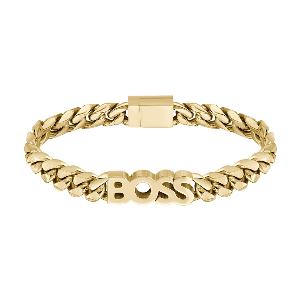 Bracelet Boss Kassy Acier Jaune - Bracelets cha&icirc;nes Homme | Marc Orian