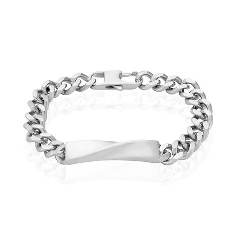 Bracelet Identitée Alfons Acier Blanc - Gourmettes Homme | Marc Orian