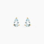 Boucles D'oreilles Puces Goutte Or Jaune Topaze - Puces Femme | Marc Orian