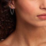 Boucles D'oreilles D&eacute;pareill&eacute;es June Argent Blanc Oxyde De Zirconium - Bijoux fantaisie Femme | Marc Orian