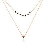 Collier Andreana Argent Rose Pierre De Synthese - Colliers multirangs Femme | Marc Orian