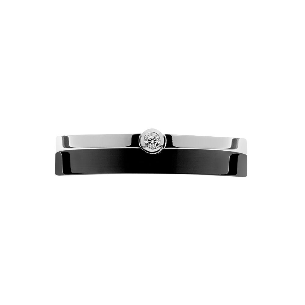 Bague Beny Acier Blanc Oxyde De Zirconium - Solitaires Femme | Marc Orian