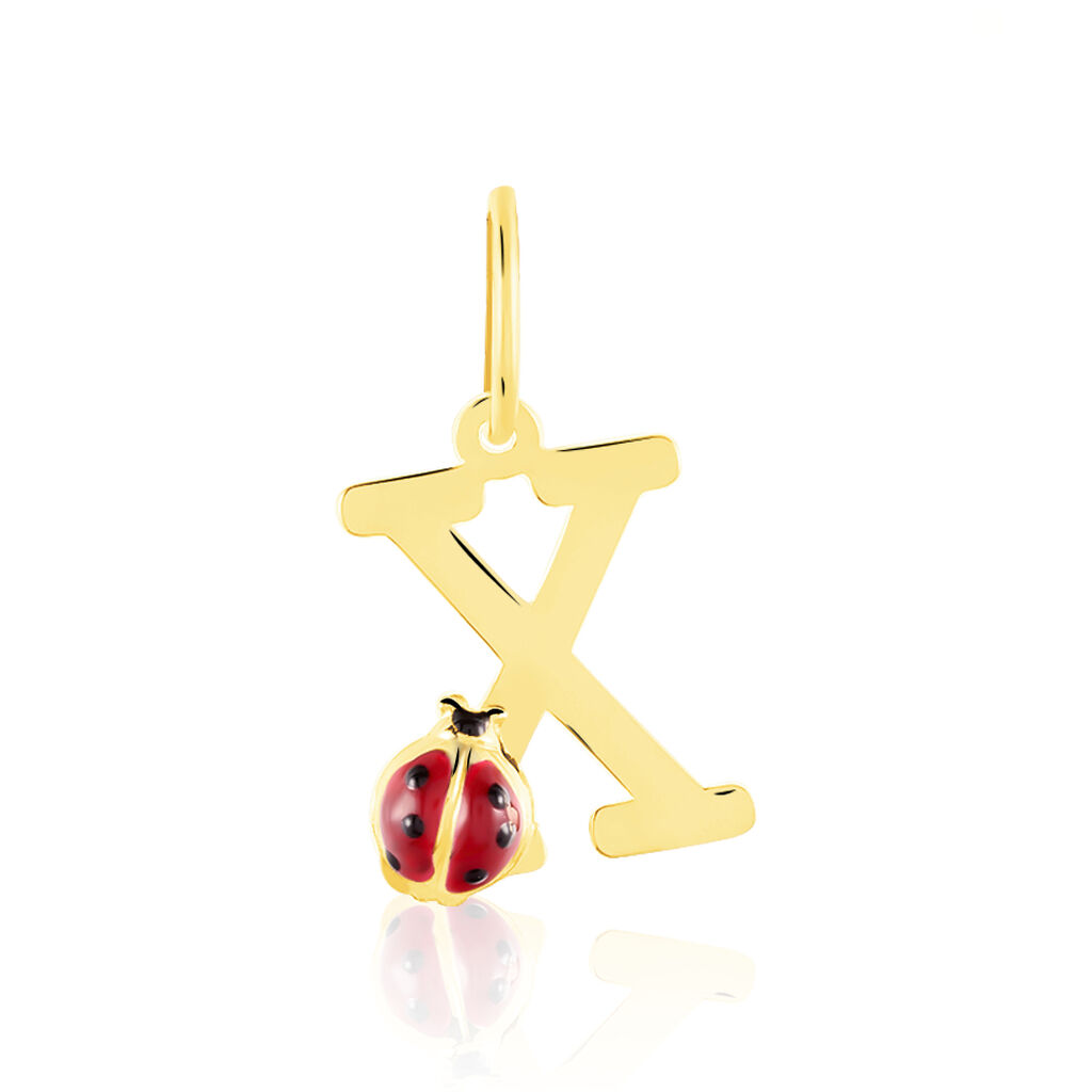 Pendentif Helidie Coccinelle Lettre Or Jaune - Pendentifs Enfant | Marc Orian