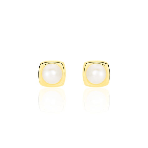 Boucles D'oreilles Puces Rhadia Or Jaune Perle De Culture - Puces Femme | Marc Orian