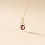 Collier Passion Or Jaune Amethyste Et Oxyde De Zirconium - Colliers avec pierres Femme | Marc Orian